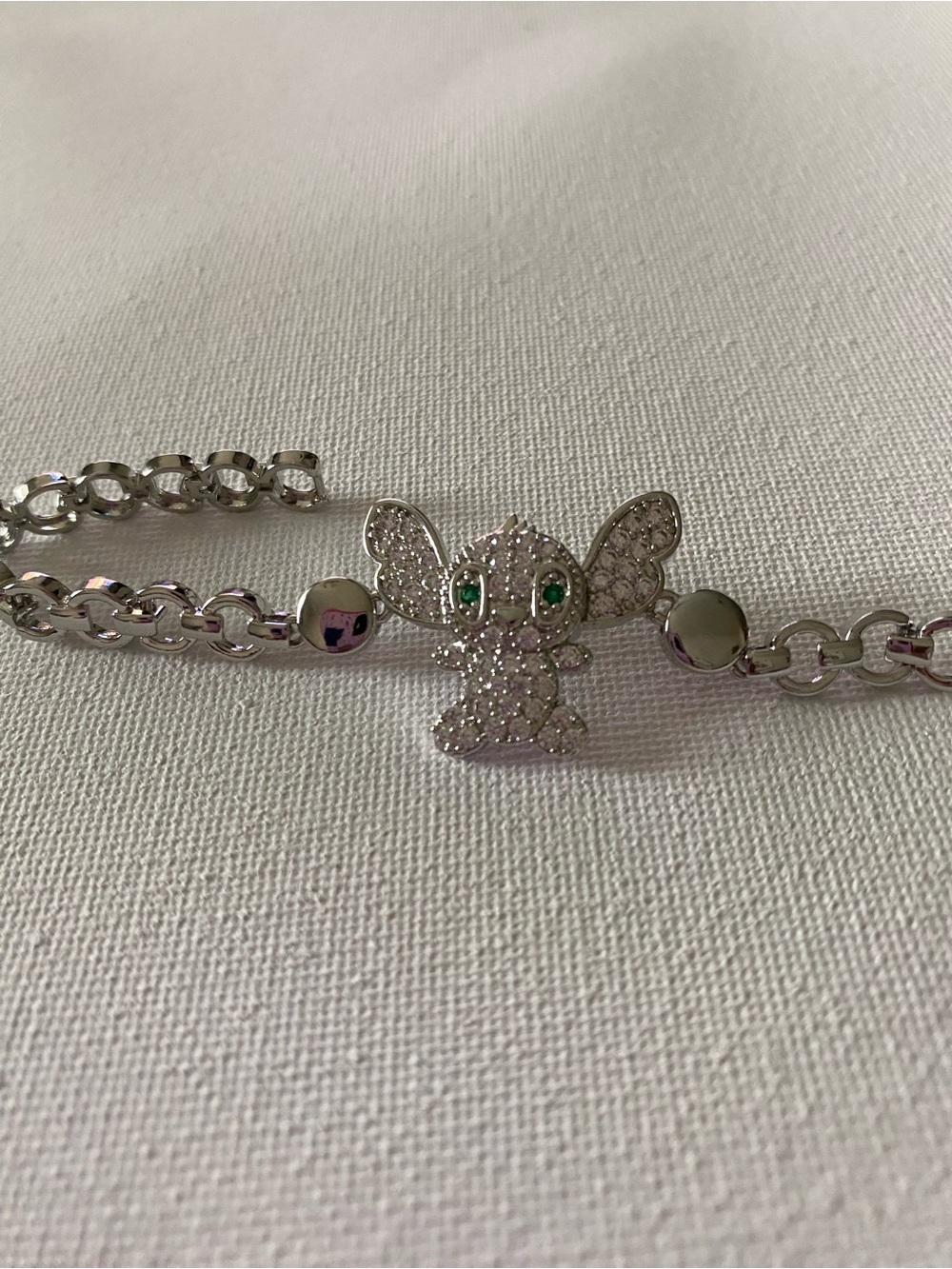 Silver-tone Stitch Bracelet